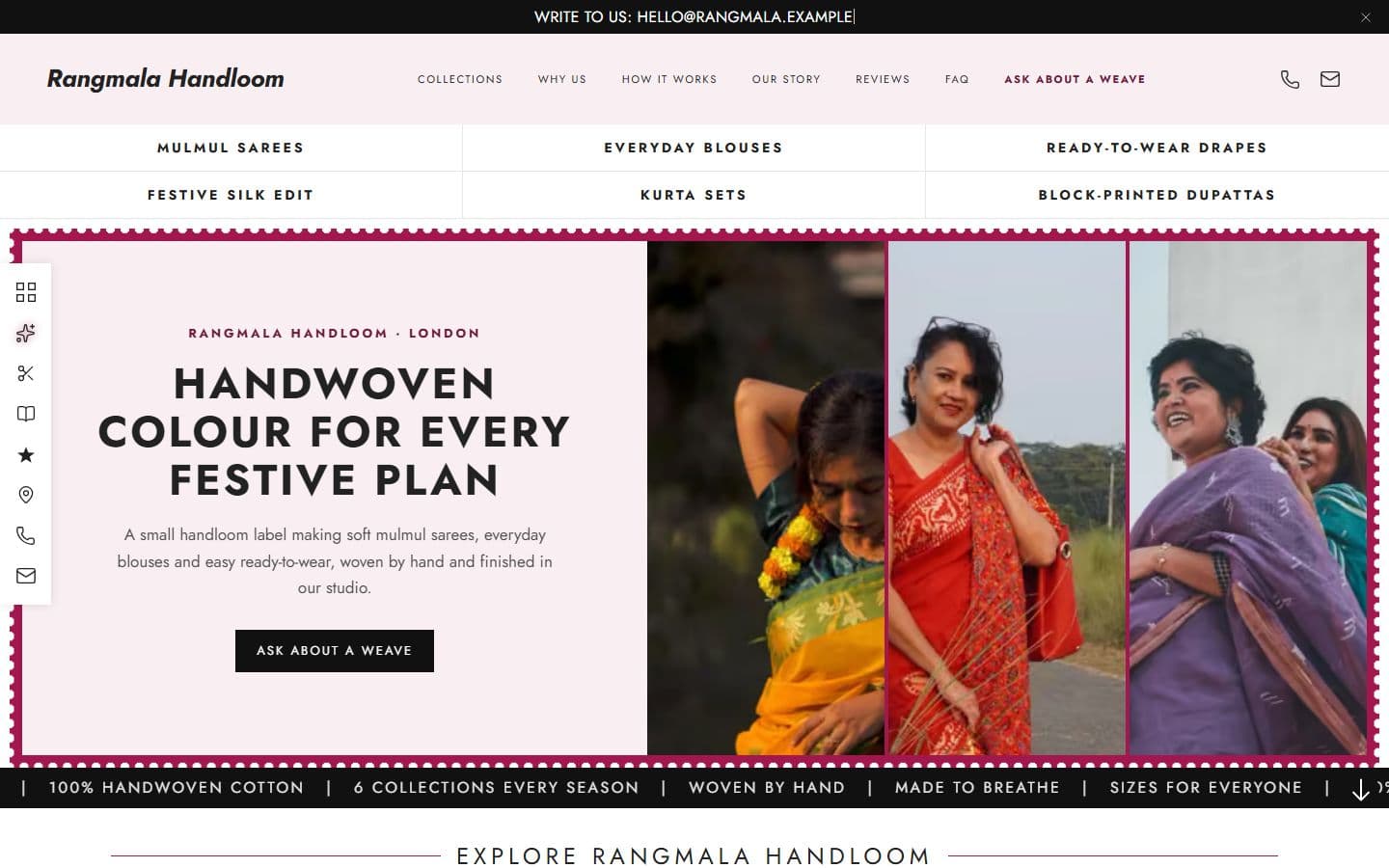Rangmala Handloom template